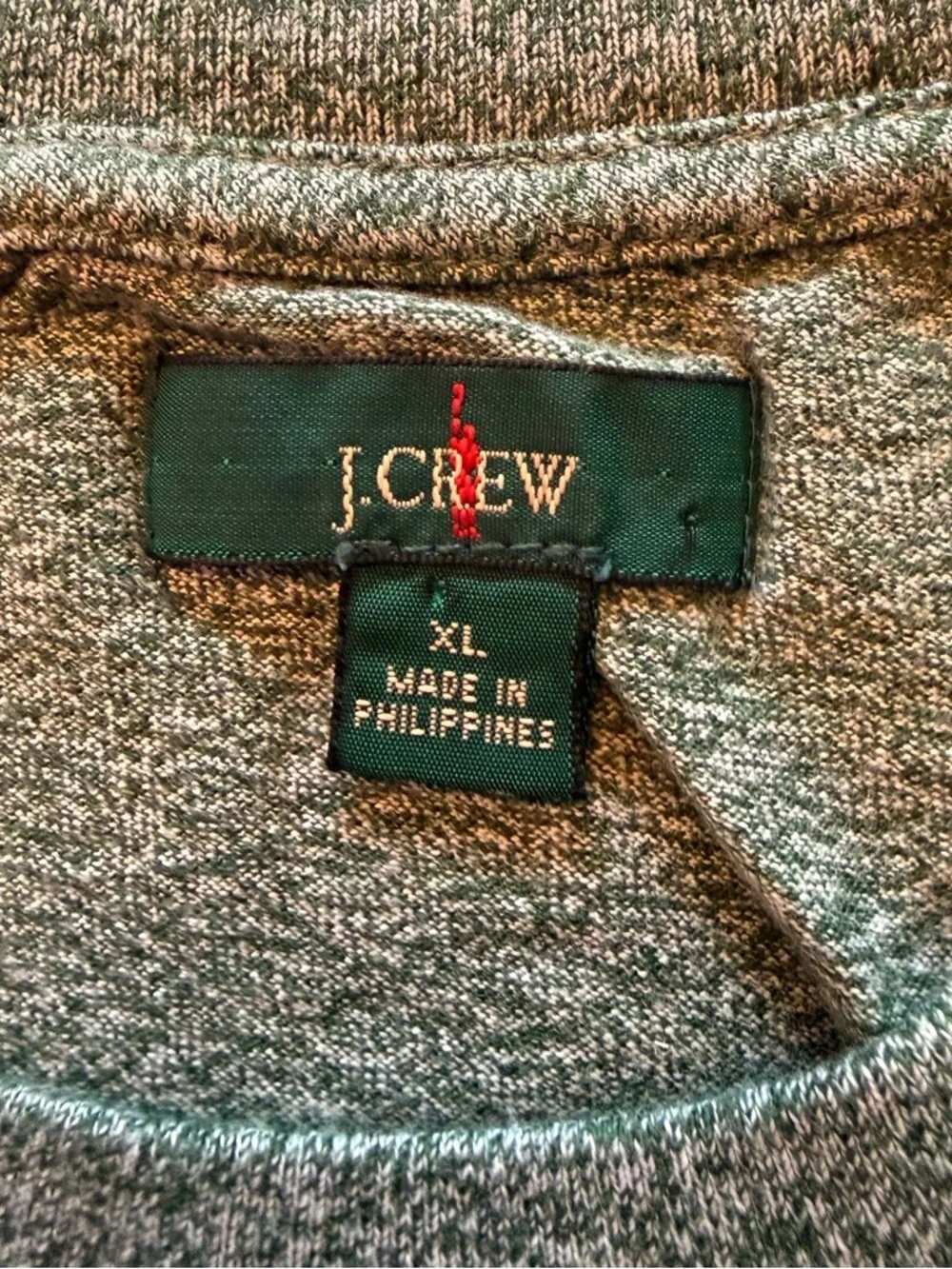 J Crew Oarsman Tag Light Green XL Mens Casual Cotton Pullover Long Sleeves